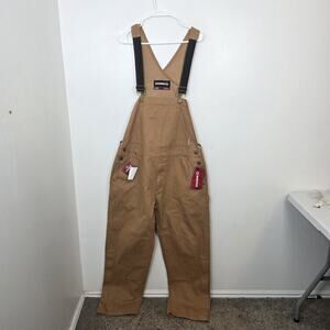 Wolverine Tan Sawmill Non-Insulated Durable Bib Denim Overalls‎ Size Large